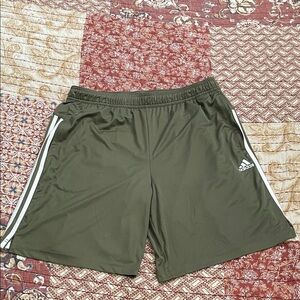 Adidas Men's Dark Green Athletic Shorts
